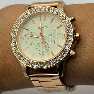 Gold Crystal Men's Watch